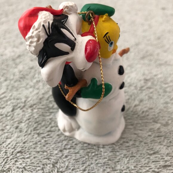 Warner Brothers Sylvester & Tweety Snowman Ornament NIB - Picture 3 of 6